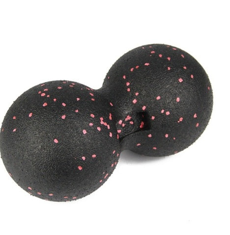 Balle de massage double Petite Ourse, noir moucheté rose