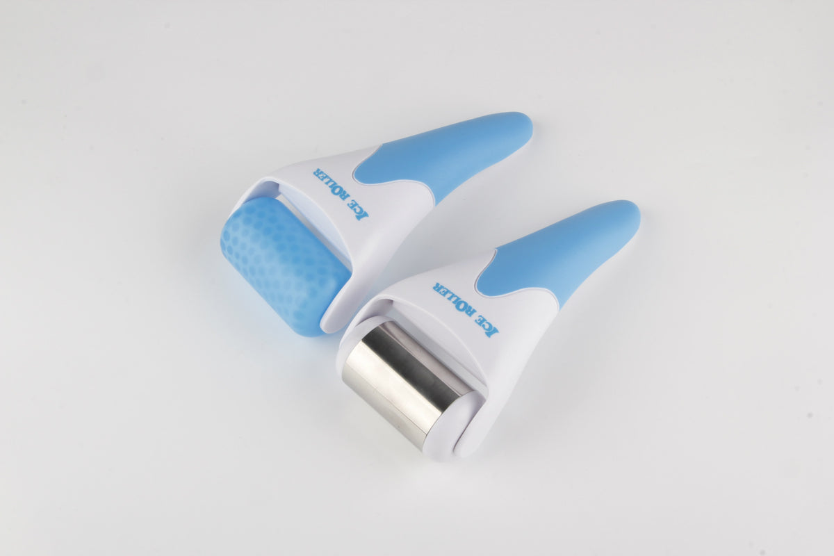 Rouleau glacé visage, bleu ciel