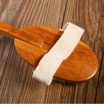 Tête amovible de la brosse en bambou, avec sangle en tissu